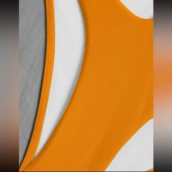 Orange Slice Cut-out One Shoulder One Piece Swimsuit - Picture 5 of 6